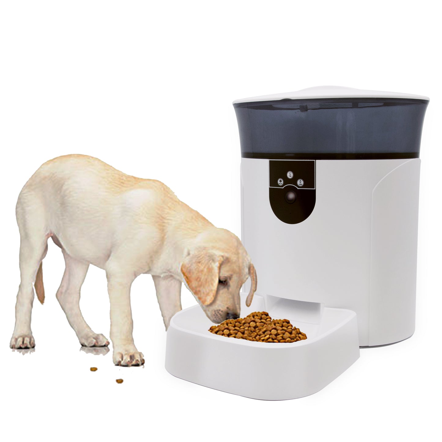 Pet Genius Smart Wi-Fi Video 7.0L Automatic Pet Feeder with Camera and Click Feeding for Pets