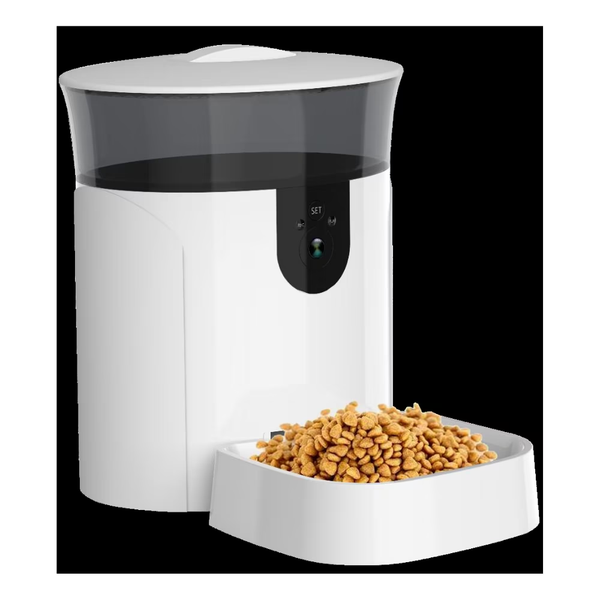 Pet Genius Smart Wi-Fi Video 7.0L Automatic Pet Feeder with Camera and Click Feeding for Pets